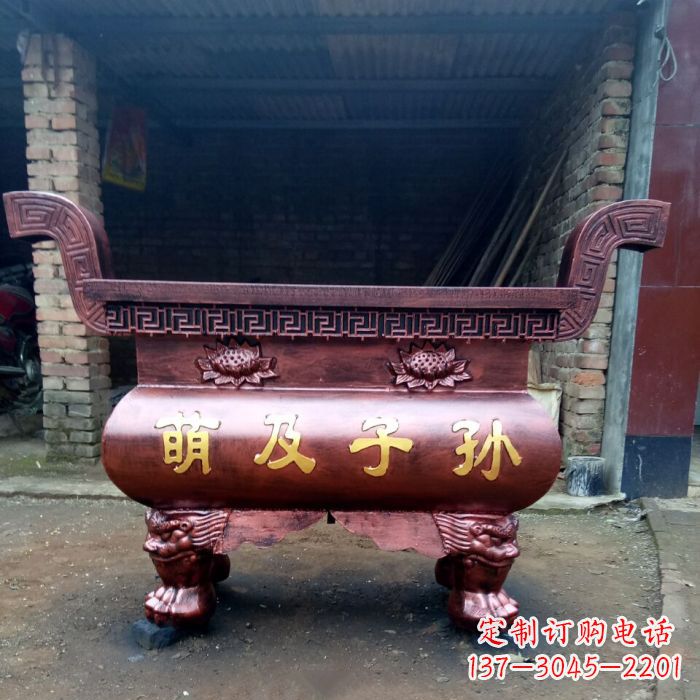 温州特色铜香炉雕塑