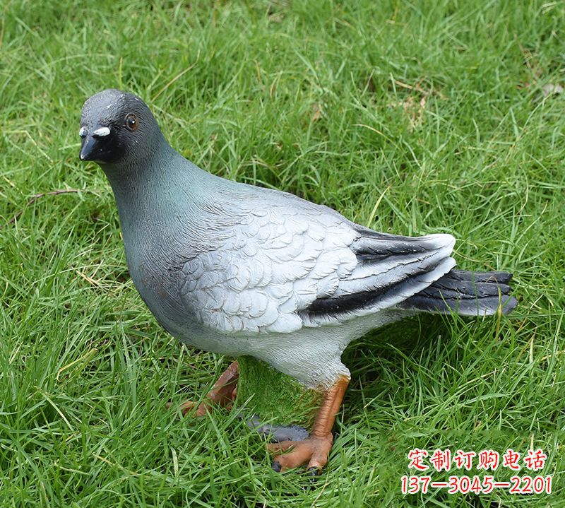 温州雕塑和平鸽少女