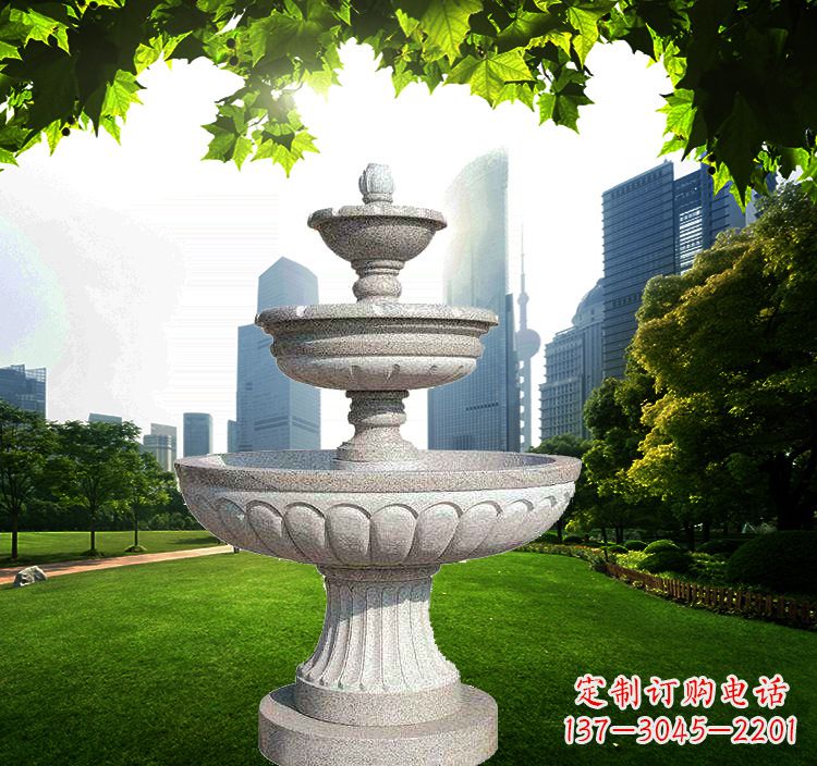 温州跌水盆石喷泉雕塑