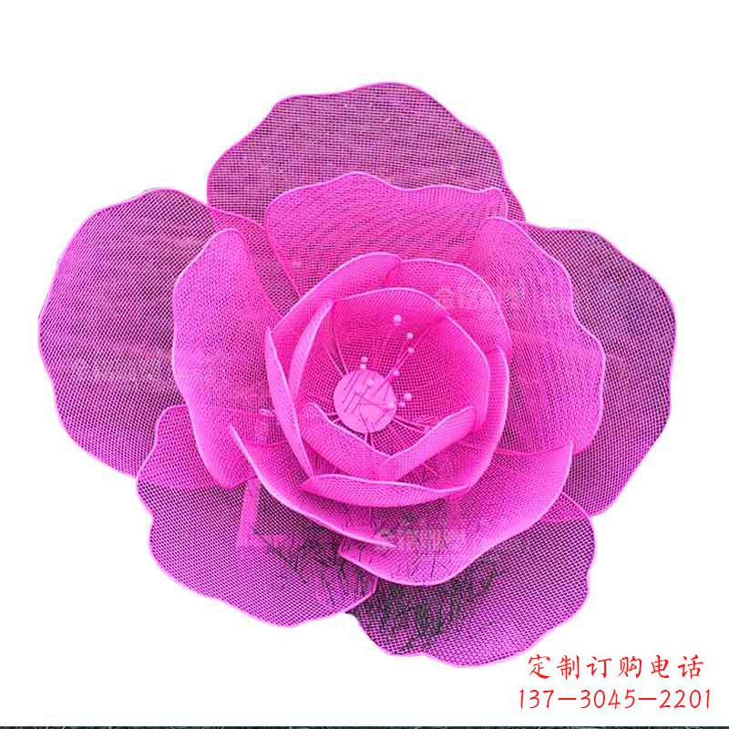 温州定制不锈钢镂空花朵雕塑定做铁艺玫瑰花金属雕像订景观园林摆件_31