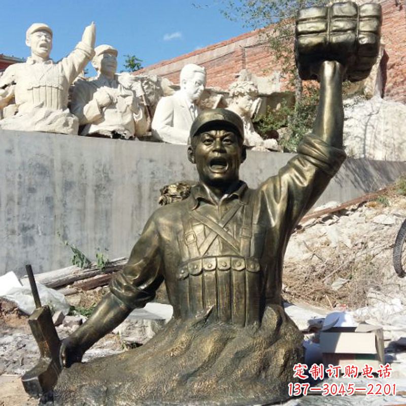 温州董存瑞仿铜头像雕塑
