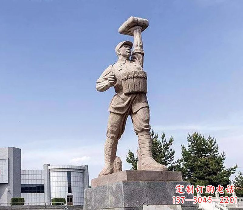 温州董存瑞石雕——手工精制的艺术之作