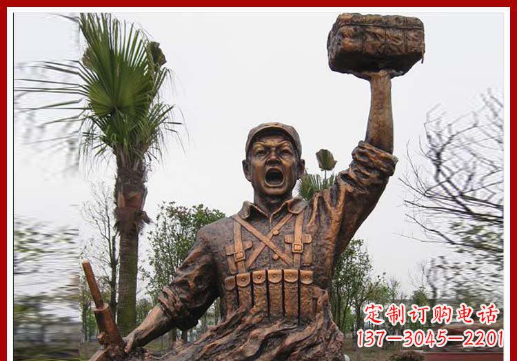 温州董存瑞英雄模范铜雕——艺术之美的匠心细作