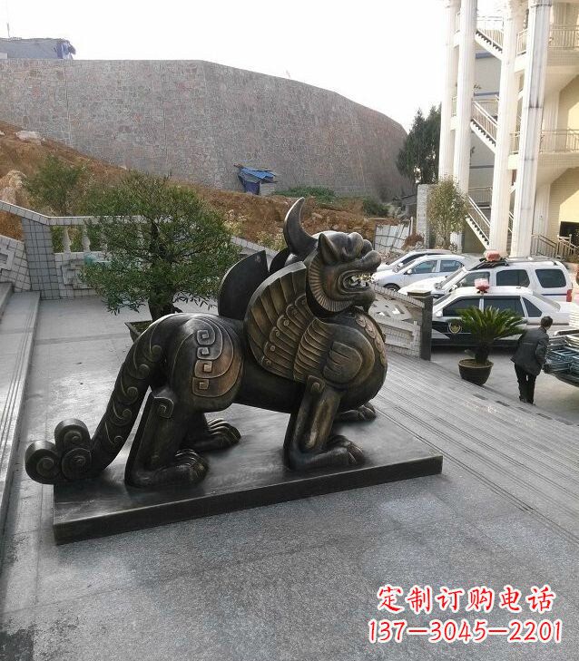温州独角兽法院神兽铜雕
