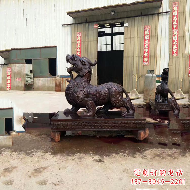 温州独角兽铸铜雕塑—精雕细琢的艺术瑰宝