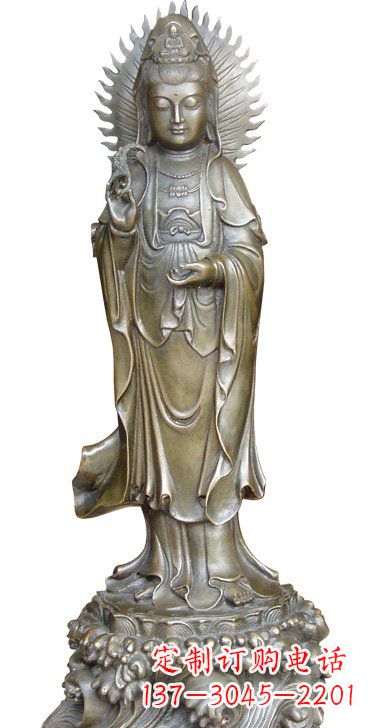 温州渡海观音铜雕塑,定制专属你的福缘