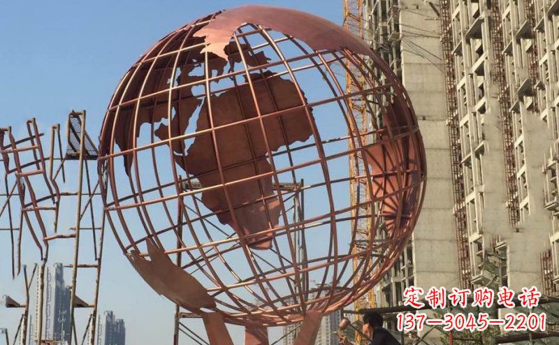 温州锻铜不锈钢地球雕塑