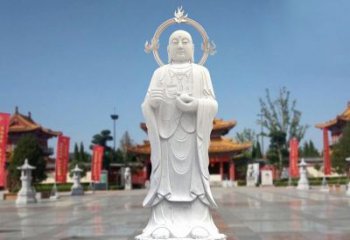 温州大理石地藏菩萨雕塑象征佛法的传承