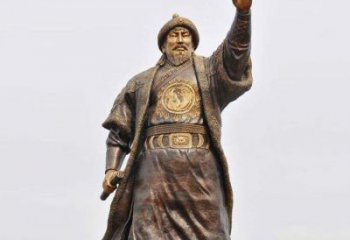 温州传承历史的风采成吉思汗铜雕