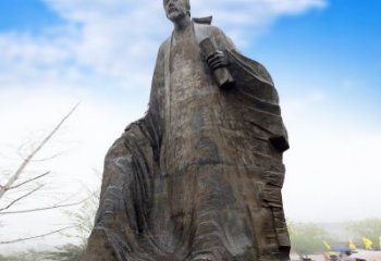 温州中领雕塑-大型景区景点历史名人杜甫雕像