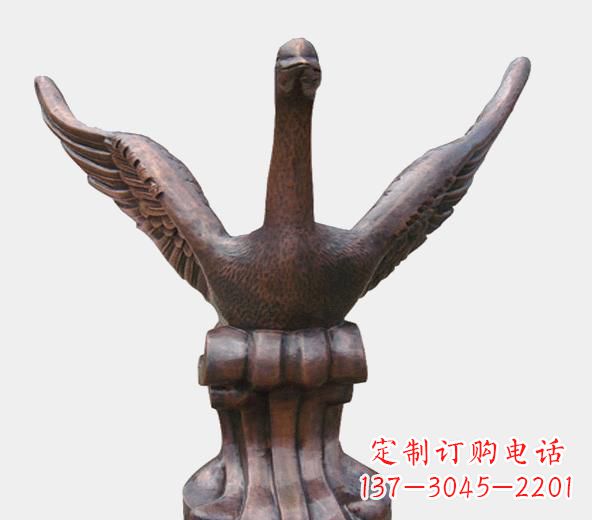 温州高级锻铜天鹅雕塑