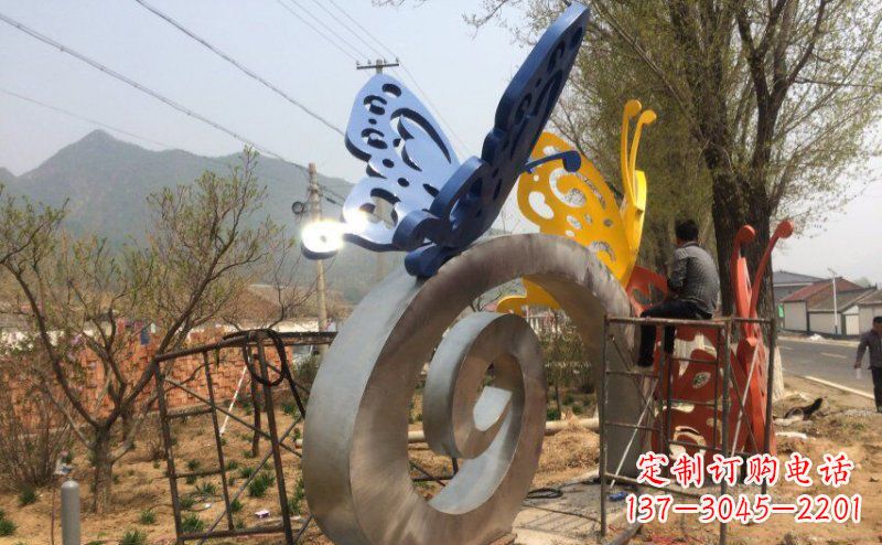 温州锻造不锈钢蝴蝶雕塑