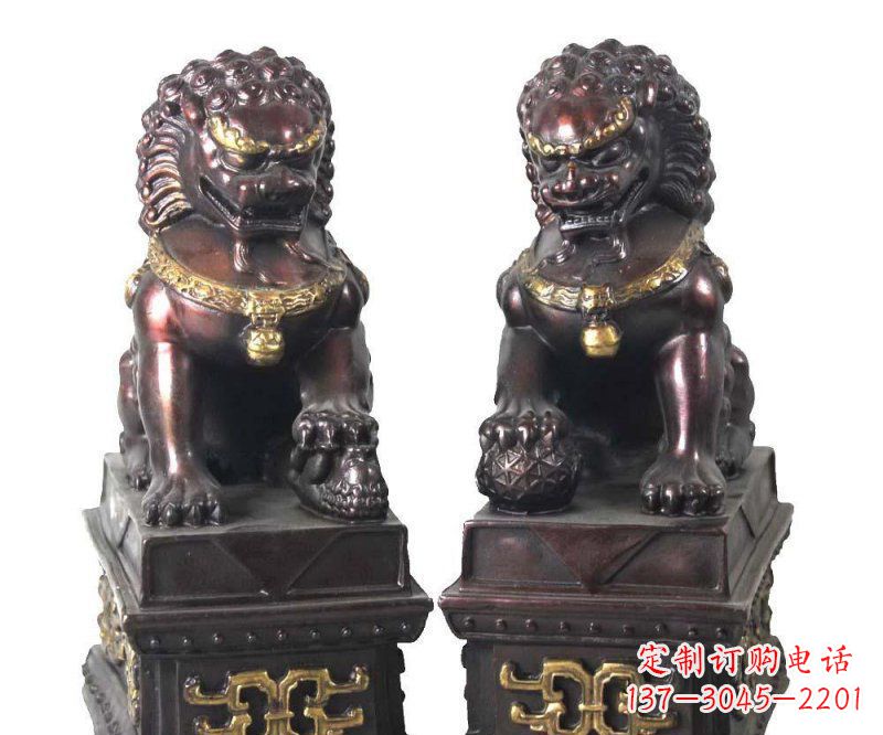 温州传统工艺铜雕狮子雕塑
