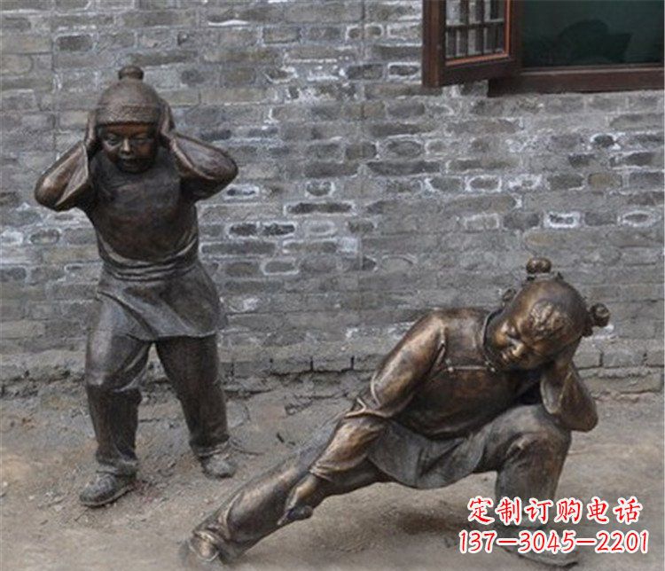 温州儿童放鞭炮公园雕塑