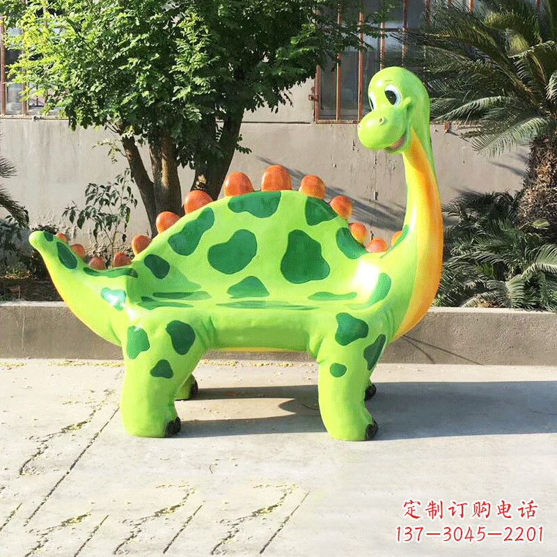 温州儿童乐园玻璃钢卡通恐龙座椅