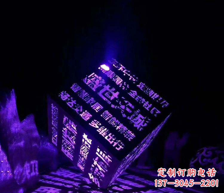 温州发光不锈钢字体艺术雕塑