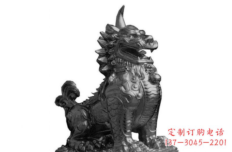 温州独角兽铜雕塑,精美细腻传统工艺