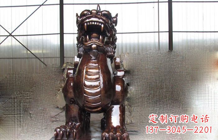 温州来自古老文化的獬豸铜雕