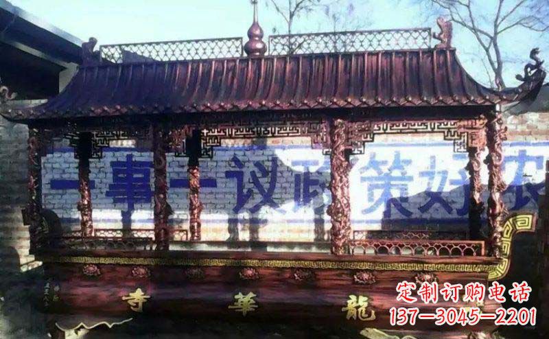 温州方形寺庙香炉铜雕塑