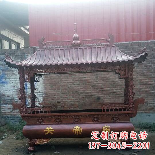 温州方形香炉铜雕