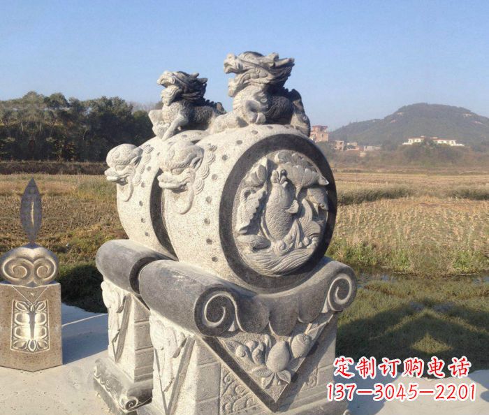 温州仿古抱鼓石镇宅石门墩 (4)
