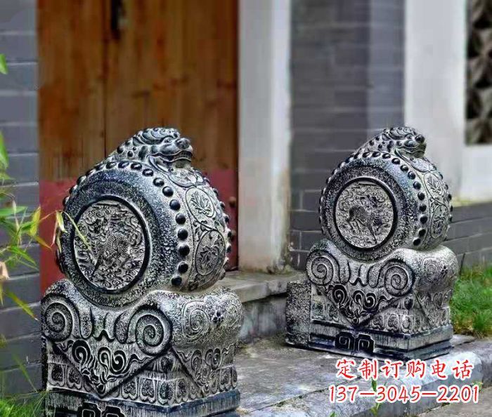 温州仿古抱鼓石镇宅石门墩