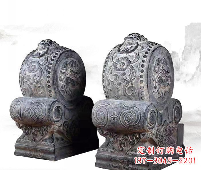 温州仿古抱鼓石镇宅石门墩 (3)