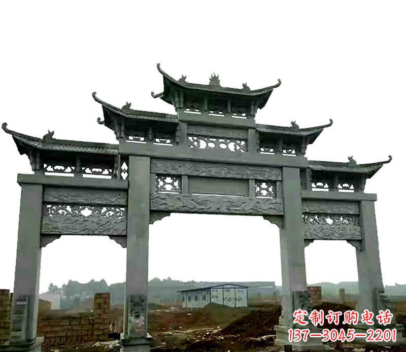 温州仿古道路牌坊石雕