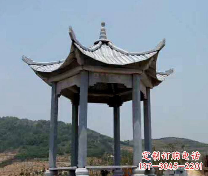温州仿古六角凉亭石雕 (5)