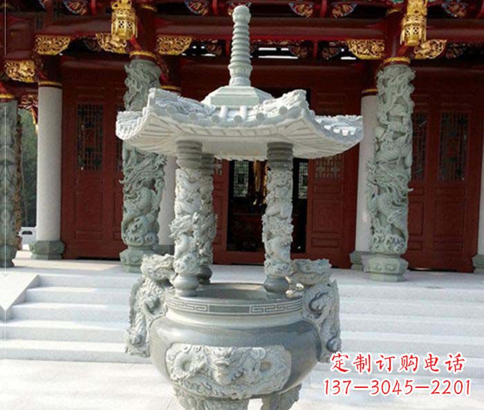 温州中国古典仿古龙浮雕香炉雕塑