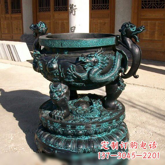 温州传统工艺青铜龙雕塑