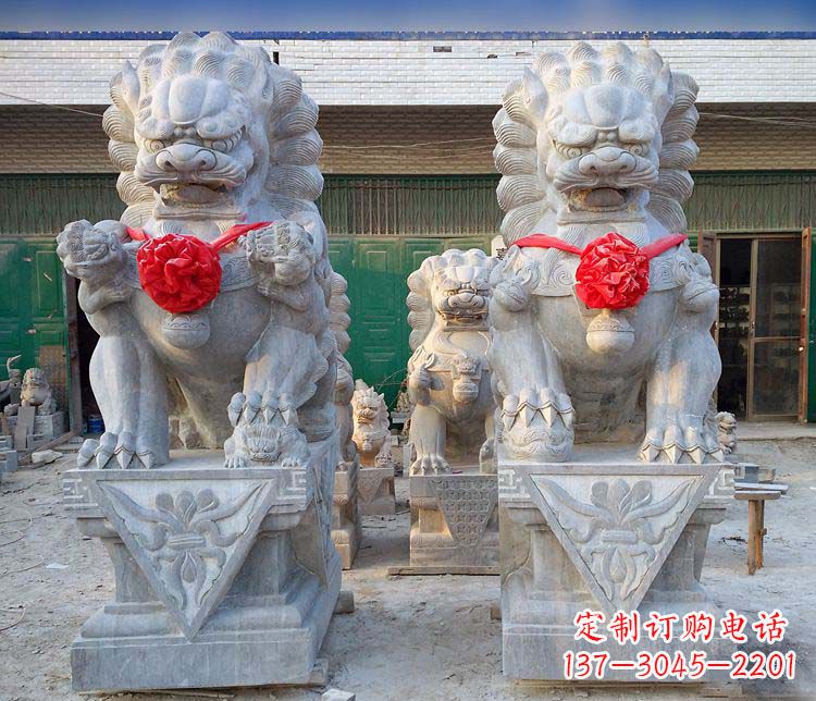温州传统风格狮子石雕