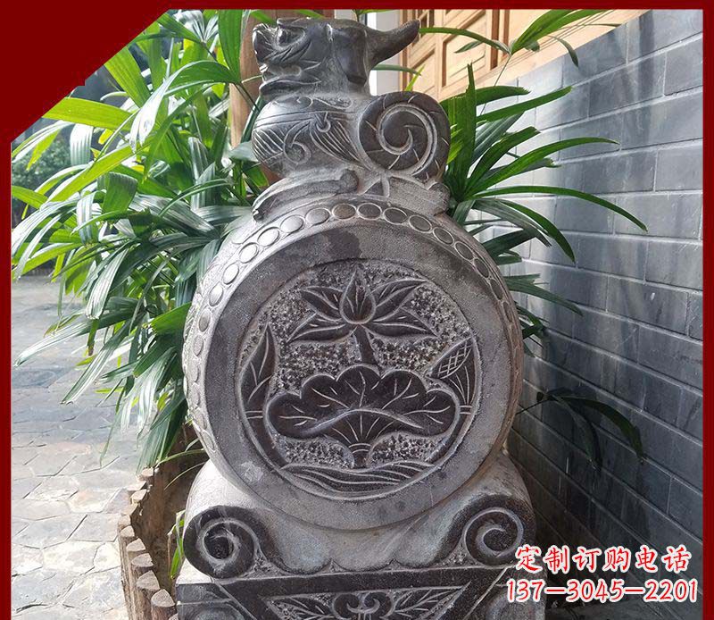 温州精致仿古门墩雕塑