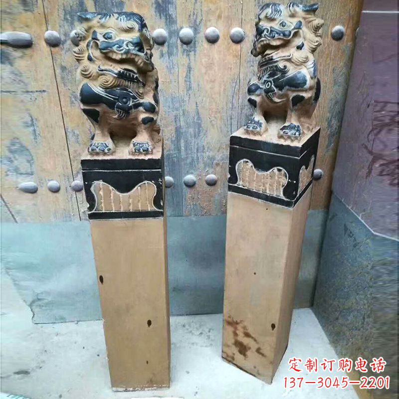 温州仿古狮子拴马桩