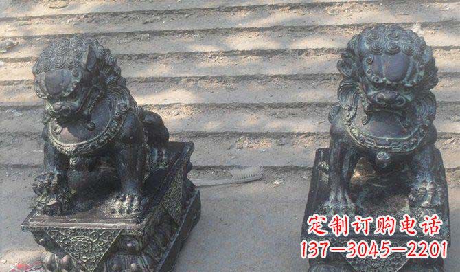 温州艺术级仿古狮子铜雕