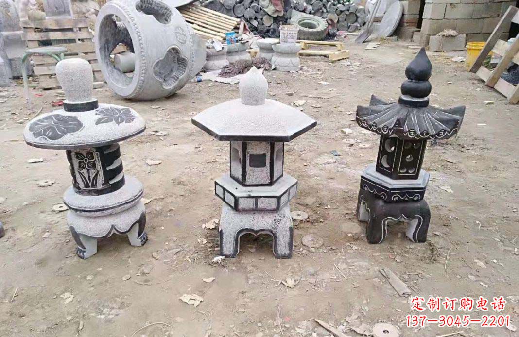 温州传统仿古石灯雕塑