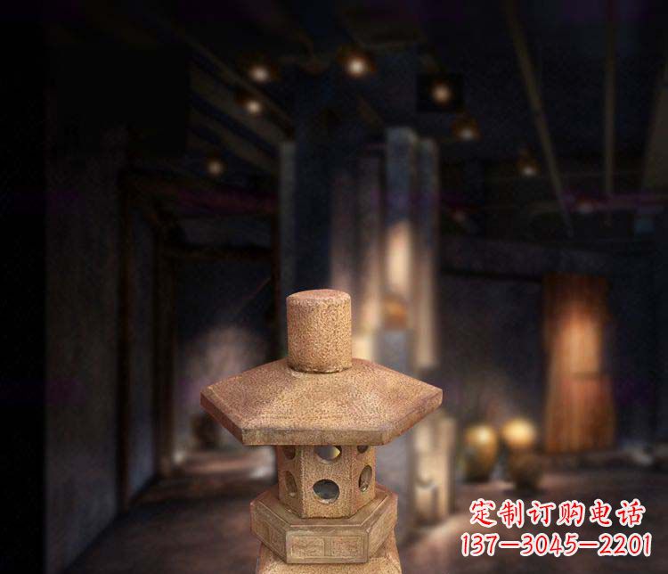 温州精美仿古石灯雕塑