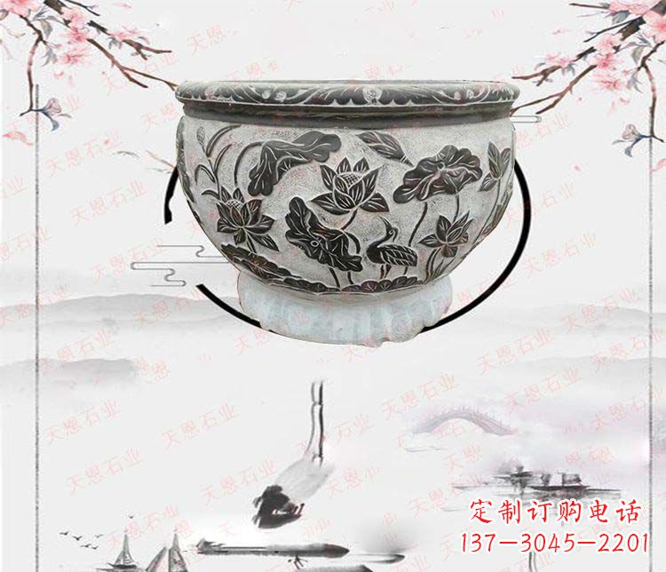 温州仿古石水缸石浮雕石雕,欧式古典设计