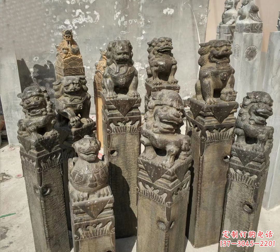 温州仿古马雕塑,高端定制艺术石雕