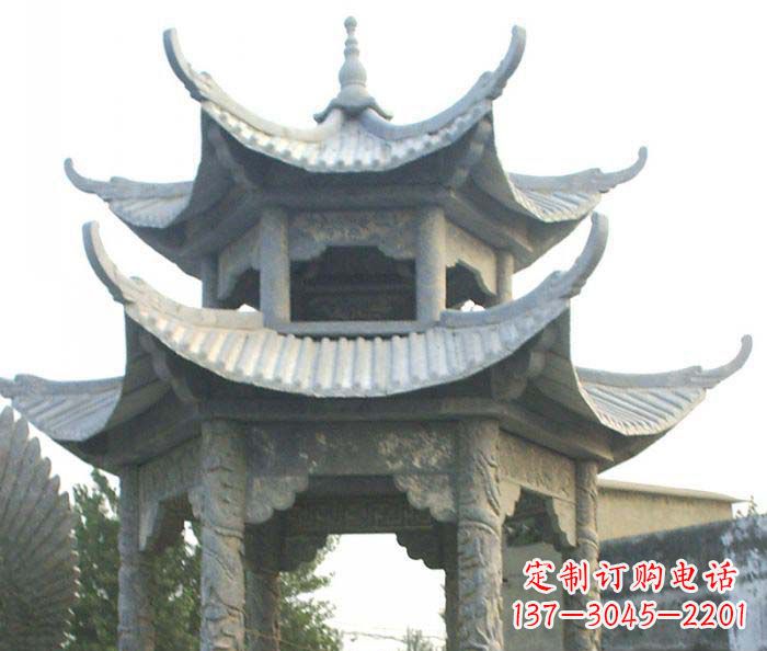 温州仿古双层石雕凉亭