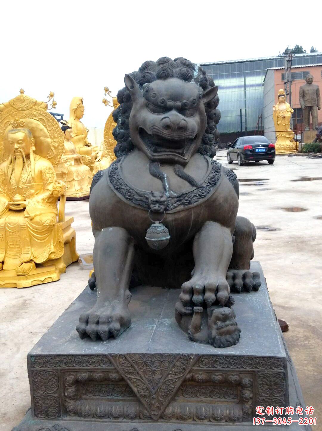 温州精美仿古铜狮子雕塑