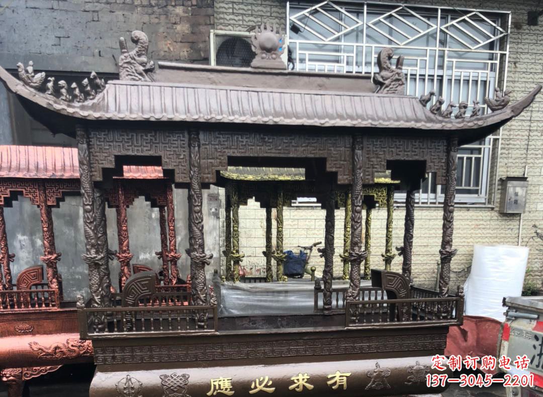 温州精美仿古铜香炉雕塑