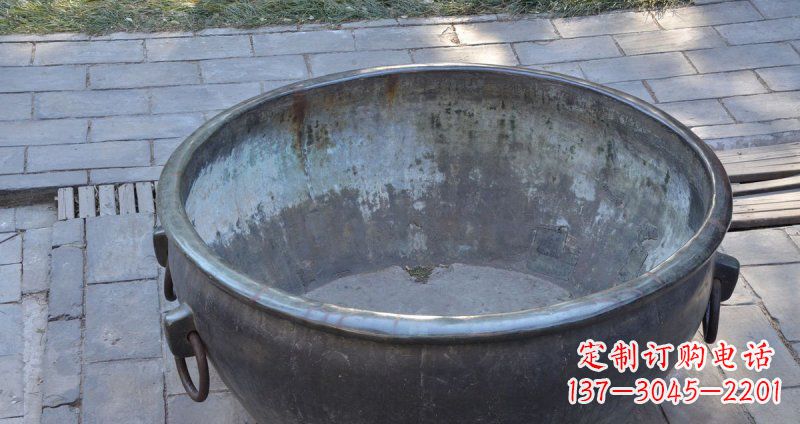 温州仿古纹饰铜水缸雕塑