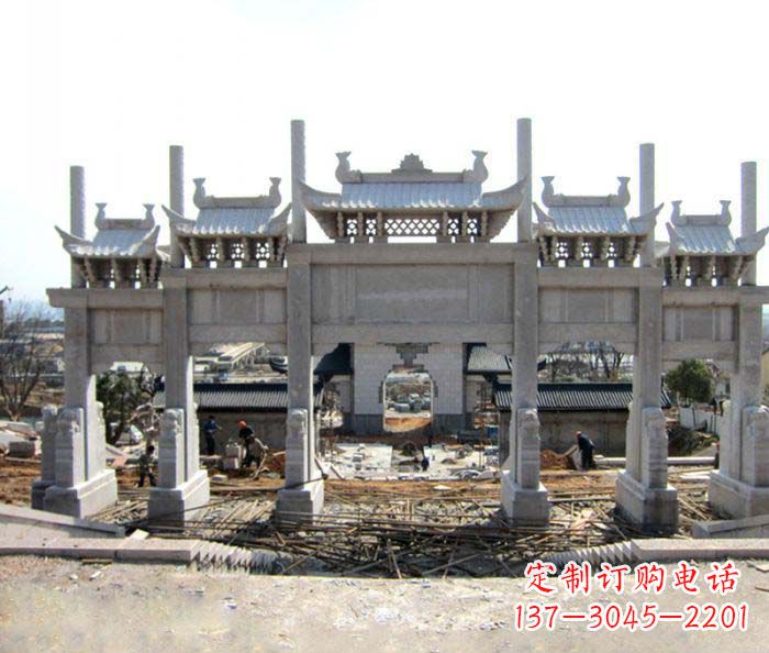 温州仿古五门石牌坊