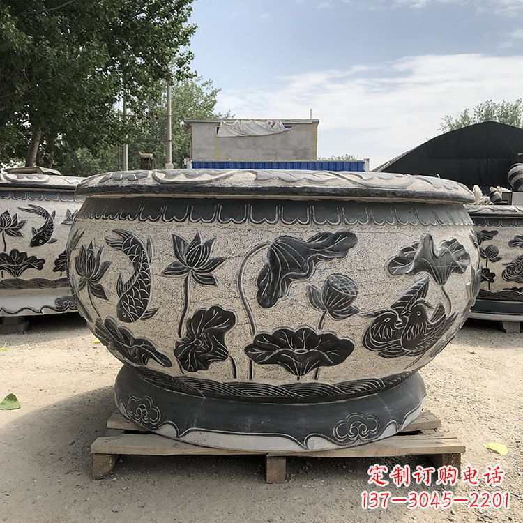 温州仿古鱼缸花盆摆件