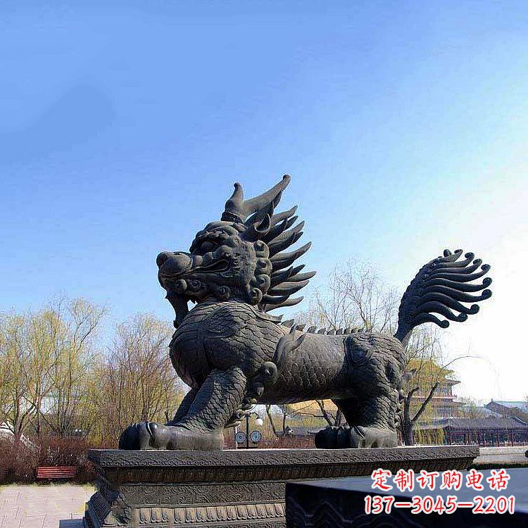 温州古典麒麟雕塑，精美绝伦