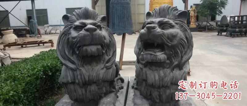 温州玻璃钢狮子雕塑