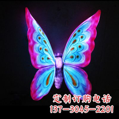 温州完美粉色蝴蝶雕塑