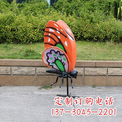 温州高端红色蝴蝶雕塑