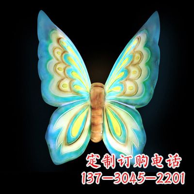 温州 大号蓝色发光蝴蝶塑像